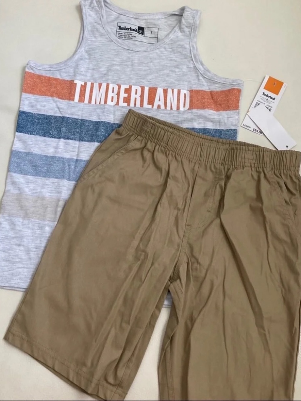 Timberland sleeveless top shorts set 5079